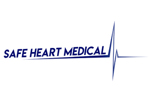 Bild på logo för safe heart medicals med länk till deras hemsida som öppnas i nytt fönster